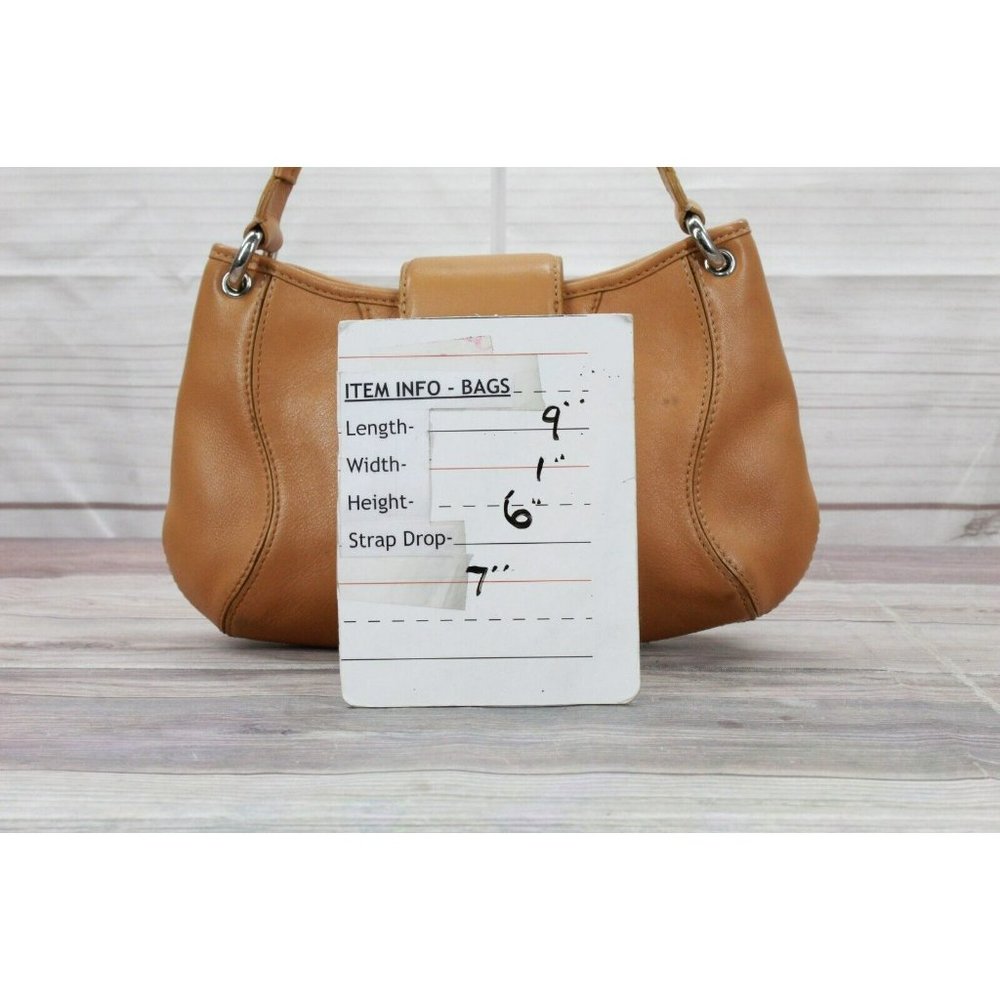 Cole Haan Tan Leather  Zip Top Purse Shoulder Handbag - Picture 8 of 8